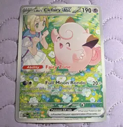 Pokemon Lillie's Clefairy ex 184/159 Special Illustration Rare Holo SV09 HP190 - Image 1
