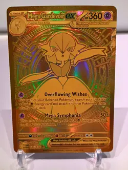 Pokemon Mega Gardevoir EX Mega Evolution 187/132 Mega Hyper Rare Gold NM - Image 1