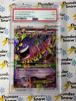 Mega Gengar ex #35 Phantom Forces 2014 Pokemon XY PSA 7 135065891 - Image 1