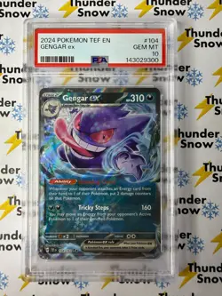 Gengar ex #104 2024 Pokemon Temporal Forces PSA 10 143029300 - Image 1