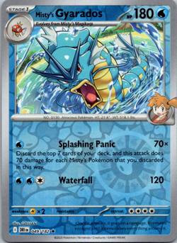 Misty's Gyarados 049/182 Reverse Holo Destined Rivals English Pokemon Card - Image 1