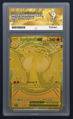 Ace 9 Mega Charizard X EX Phantasmal Flames 130/094 Pokemon Card - Image 1