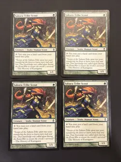 4x Sakura-Tribe Scout Saviors of Kamigawa MTG LP UP Magic Mtg - Image 1