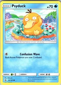 Psyduck 28/149 SM Base Set Pokemon NM Normal - Image 1