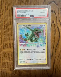 2020 Pokemon SWSH Vivid Voltage #138 Rayquaza Amazing Rare PSA 10 Gem Mint - Image 1
