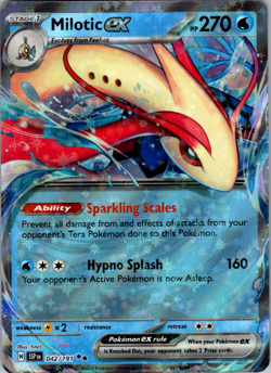 Milotic ex 042/191 Double Rare Pokemon TCG SV08: Surging Sparks NM - Image 1