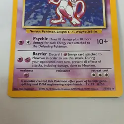 Pokemon TCG Mewtwo Base Set 10/102 Holo Rare. - Image 4