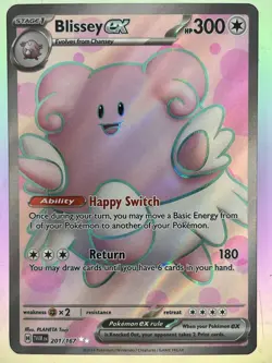 Blissey ex 201/167 Sv06: Twilight Masquerade Holo UR TCG NM Ultra Rare Pokemon - Image 1