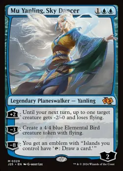 Mu Yanling, Sky Dancer Light Play, English Magic the Gathering MTG Foundations J - Image 1