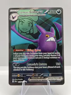 Team Rocket's Crobat ex 217/182 Ultra Rare Destined Rivals Pokemon NM - Image 1