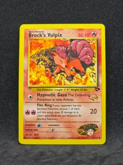 Pokemon Gym Challenge Gold W Stamp Brock’s Vulpix 37/132 (LP) - Image 1