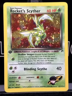 Pokemon TCG— Rocket's Scyther 13/132 Gym Heroes 1st Edition WOTC LP - Image 3
