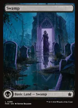 Swamp (0286) Light Play, English Magic the Gathering MTG Foundations - Image 1