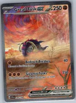 Great Tusk ex 246/198 SIR SV01: Scarlet & Violet Base Set - Pokemon Card - NM - Image 1
