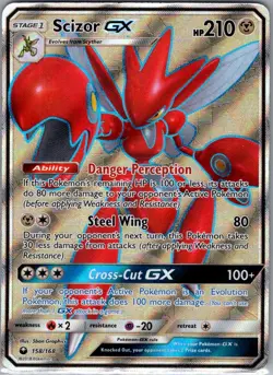 Scizor GX (Full Art) 158/168 SM - Celestial Storm - Pokemon Card - LP - Image 1