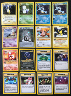 Neo Genesis Set Pokemon cards 16 holo/rare Ampharos Jumpluff Kingdra Slowking - Image 1