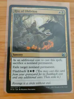 MTG Rite of Oblivion 237 Innistrad: Midnight Hunt M/NM Free UK P&P - Image 1