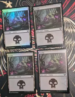 MTG 4 x *FOIL* Strixhaven SWAMP #371 NM - Image 1