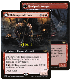 MTG Foil Borderless Innistrad: Crimson Vow VOW Ill-Tempered Loner MINT - Image 1