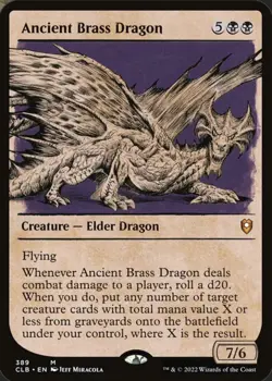 Ancient Brass Dragon (Showcase) - FOIL - NM - MTG Single - Image 1