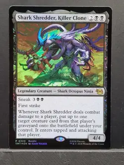 TMNT MTG Shark Shredder, Killer Clone [TMT] #320 Alt Art Foil Bundle Promo Excl - Image 1