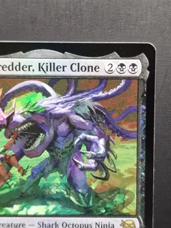 TMNT MTG Shark Shredder, Killer Clone [TMT] #320 Alt Art Foil Bundle Promo Excl - Image 3