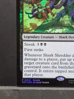 TMNT MTG Shark Shredder, Killer Clone [TMT] #320 Alt Art Foil Bundle Promo Excl - Image 4