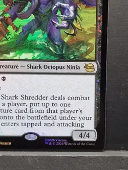 TMNT MTG Shark Shredder, Killer Clone [TMT] #320 Alt Art Foil Bundle Promo Excl - Image 5