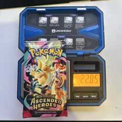 Extremely HEAVY Pokemon TCG Ascended Heroes 22.85g Heavy Sealed Booster Pack - Image 1