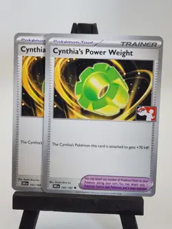 Cynthia's Power Weight X2 162/182 Play! Pokemon Prize Pack Series 8 NM non-holo - Image 1