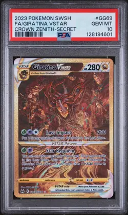 2023 POKEMON SWORD & SHIELD CROWN ZENITH SECRET FULL ART/GIRATINA VSTAR PSA 10 - Image 1