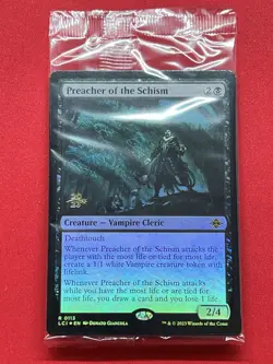 MTG Preacher of the Schism LCI Prerelease Promo Foil Factory Sealed - Image 1