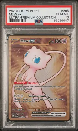 Pokemon TCG Mew ex 205/165 Ultra Premium Promo Metal PSA 10 - Image 1