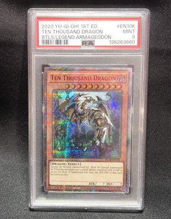 Yu-Gi-Oh! Ten Thousand Dragon BLAR-EN10K 10000 Secret Rare 1st Edition PSA 9 - Image 1