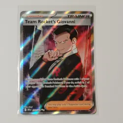 Pokemon Team Rockets Giovanni Full Art Holo Card Destined Rivals 225/182 - Image 1