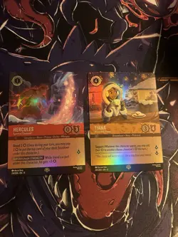 Disney Lorcana Holo Hercules & Tiana Epic Cards EN-11 Winterspell Lot - Image 1