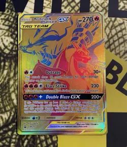 Reshiram & Charizard GX SM247 Black Star Promo Sun & Moon Pokemon TCG Card NM - Image 1