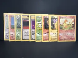 Pokemon Base Set Lot Pikachu Charmander Bulbasaur Vulpix Ponyta WOTC 1999 - Image 1