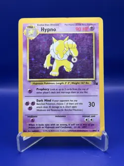 Pokemon Hypno Holo Rare Fossil 90 HP Stage 1 8/62 Wizards 1999 Unlimited - Image 1
