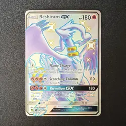 Pokemon Reshiram GX Full Art Shiny Holo Rare SV51/SV94 Hidden Fates 180 HP - Image 1