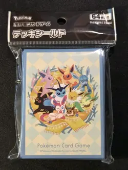 NEW POKEMON CENTER JAPANESE TERASTAL FESTIVAL EEVEELUTION DECK SLEEVES 64 CT - Image 1