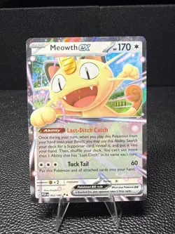 Pokemon TCG Perfect Order Meowth EX 062/088 Double Rare Holo NM Near Mint - Image 1