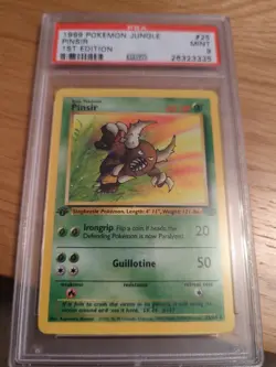 1999 Pokemon Jungle Pinsir (Non-Holo) 1st Edition PSA 9 MINT - Image 1