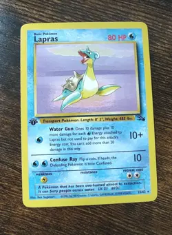 Pokemon Fossil 1st Edition Lapras 25/62 Non Holo - Image 1