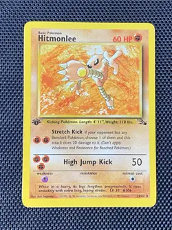Hitmonlee 1999 Pokemon Game Jungle 1st Edition #22/62 LP+ - Image 1