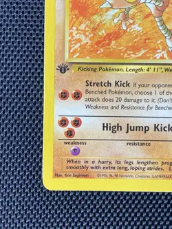 Hitmonlee 1999 Pokemon Game Jungle 1st Edition #22/62 LP+ - Image 5