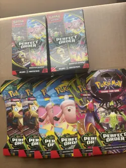 Perfect Order Lot of x2 Booster Bundle + 6 Booster Sleeved Packs Pokemon TCG 🔥 - Image 1