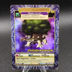Digimon Zhuqiaomon Bo-235 Mega Gold Lettering 2002 Digi Battle Card Series 5 - Image 1