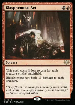 Blasphemous Act R Commander: Edge of Eternities 86 NM - Image 1