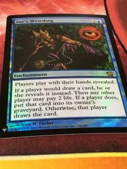 C6580 MTG MAGIC CORE SET EIGHTH EDTION ZUR'S WEIRDING #116 FOIL NM RARE 8TH ED - Image 2
